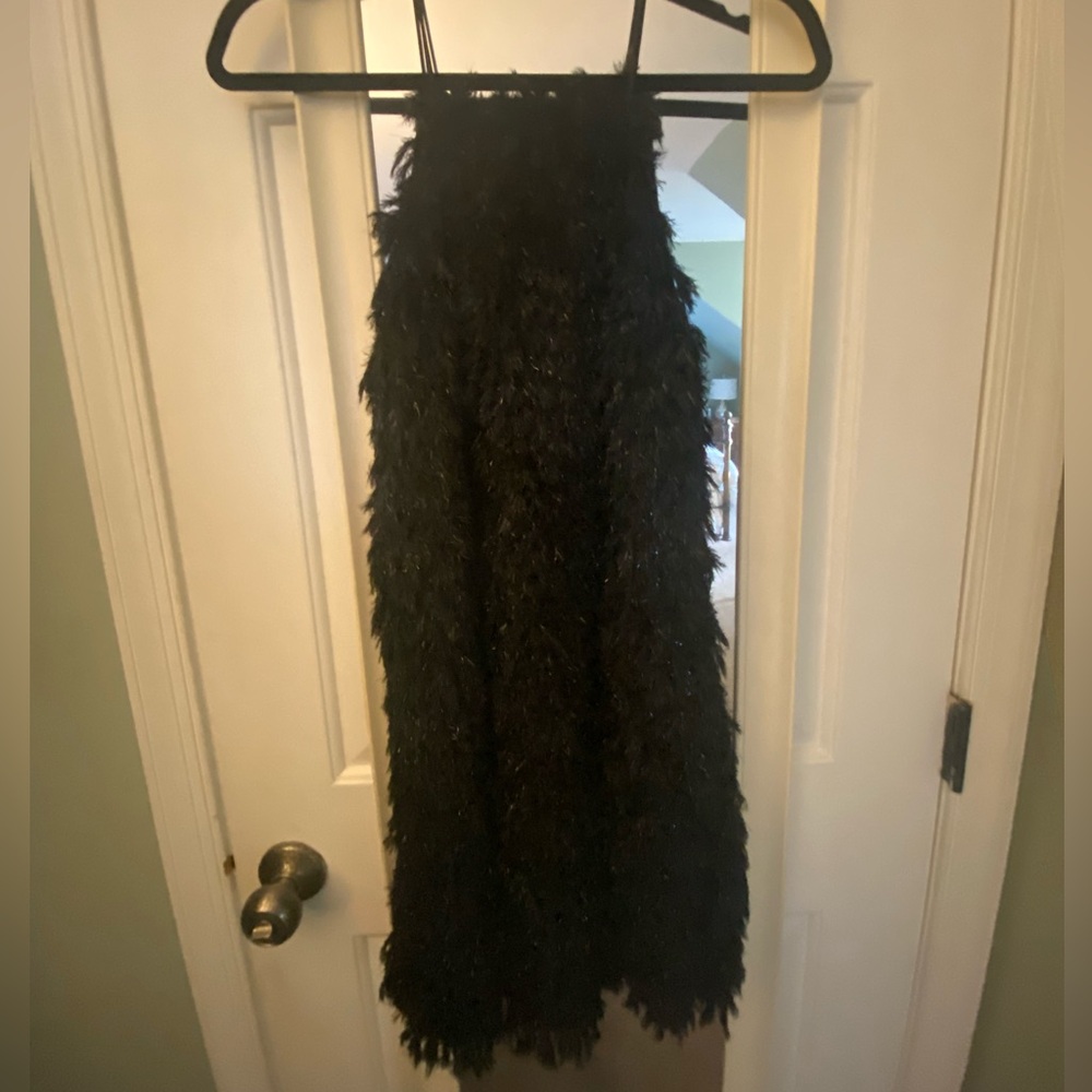 TCEC Flirty Feathery Shimmer Mini Dress- Sz M